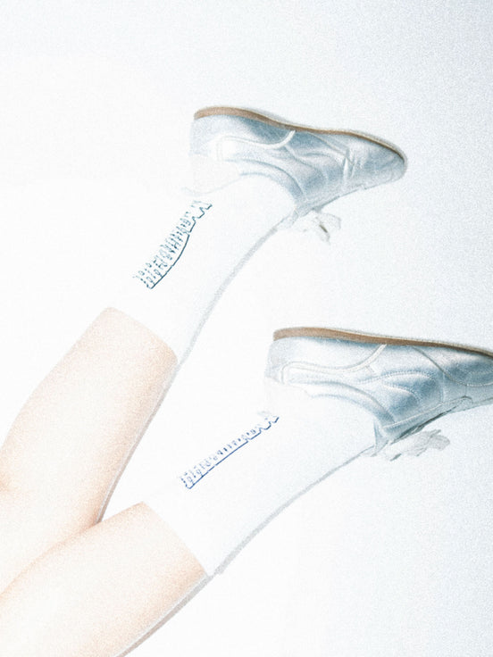 RIBBED TENNIS SOCKS WHITE