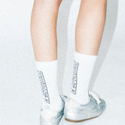 RIBBED TENNIS SOCKS WHITE