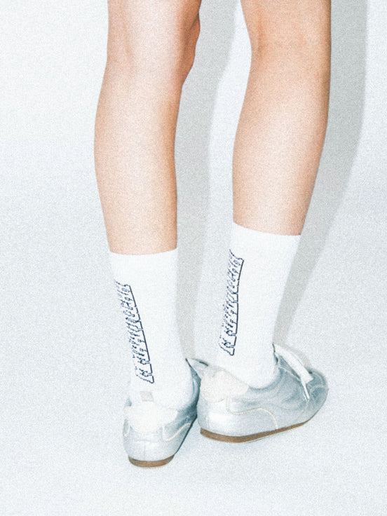 RIBBED TENNIS SOCKS WHITE
